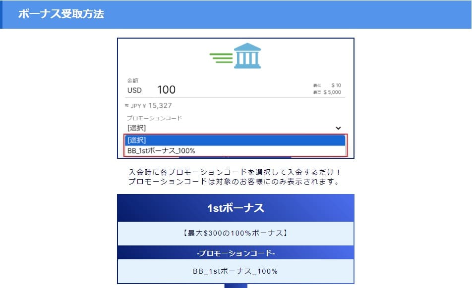 ビーベットの初回入金ボーナスを受け取る手順