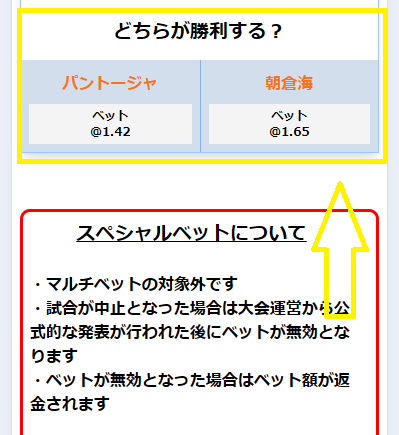 どちらが勝つのか予想する